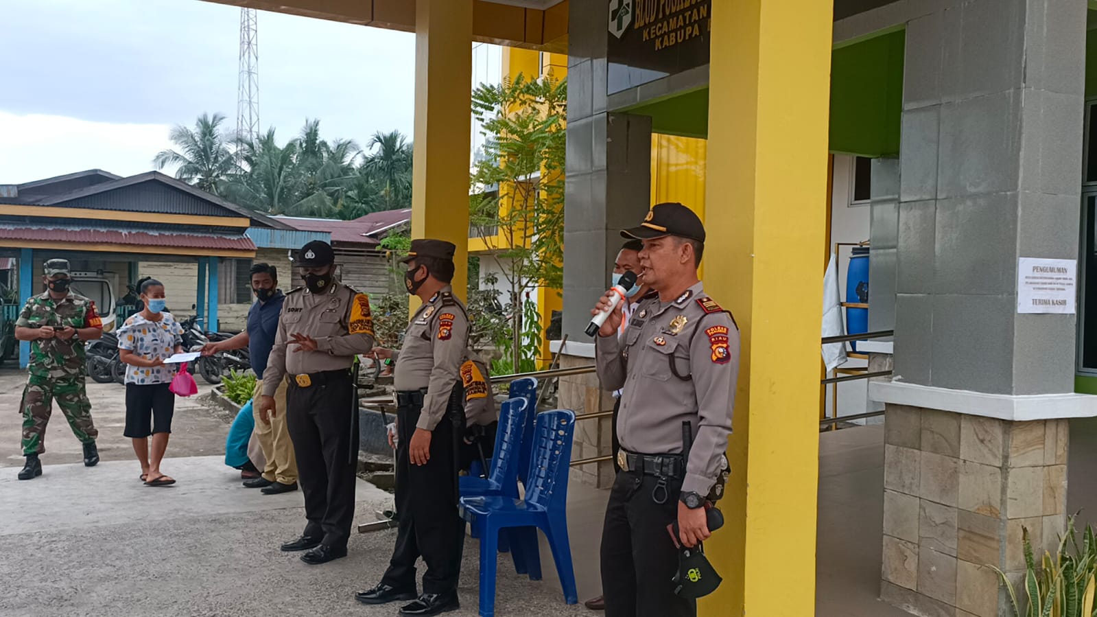 Kapolsek Kuala Kampar Pimpin Langsung Pengamanan Giat Vaksinasi