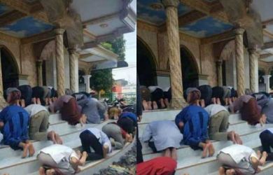 HEBOH! Jemaah Sujud Menghadap ke Banyak Arah