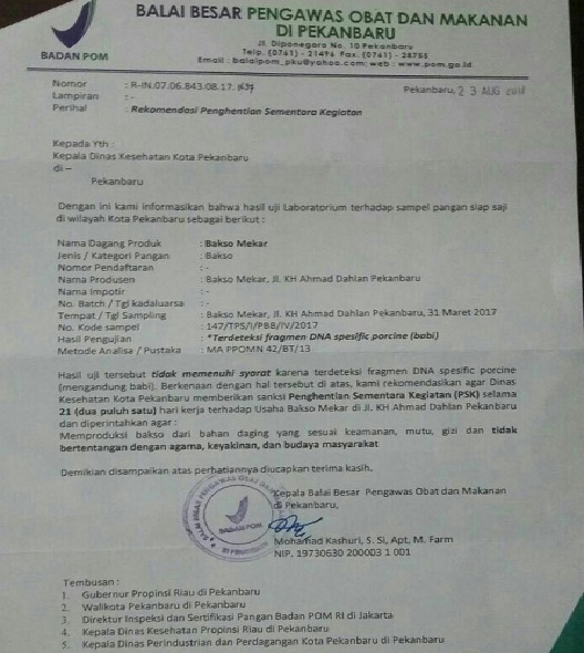 Bakso Daging Babi Kembali Hebohkan Pekanbaru, DPRD Akan Panggil Dinas Terkait