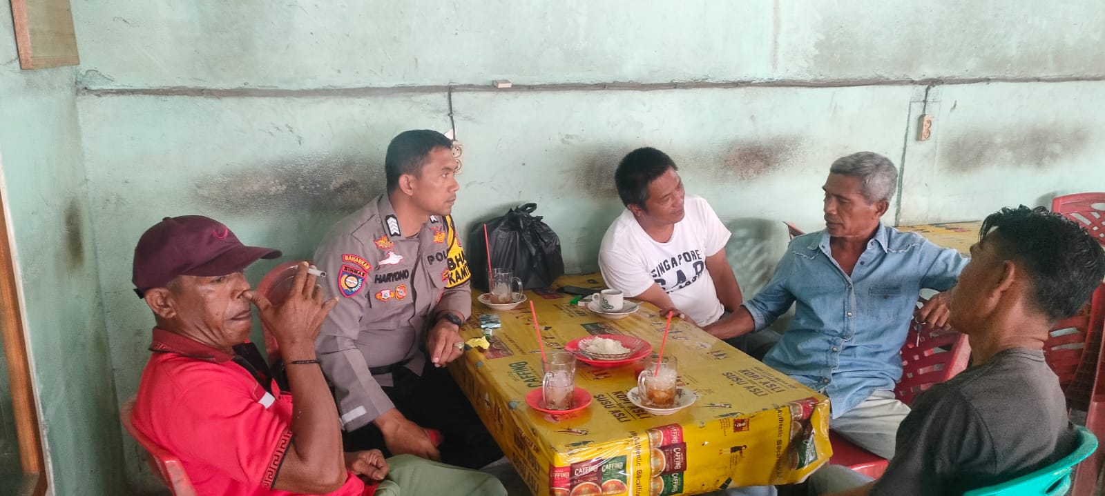 Polsek Batang Tuaka Kampanye Pemilu Damai 2024 di Desa Sungai Luar