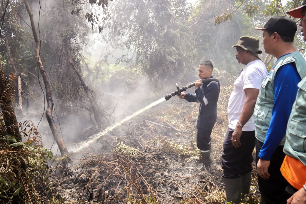 Wawako Pekanbaru Tinjau Penanganan Kebakaran Lahan di Payung Sekaki