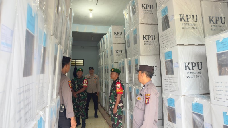 Polres Kuansing Perketat Pengamanan Gudang Logistik KPU Jelang Pilkada Serentak 2024