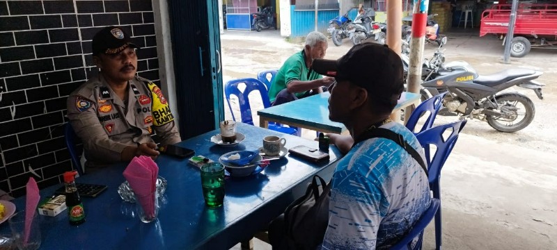 Bhabinkamtibmas Desa Sungai Danai, Ajak Warga Binaannya Sukseskan Pilkada 2024