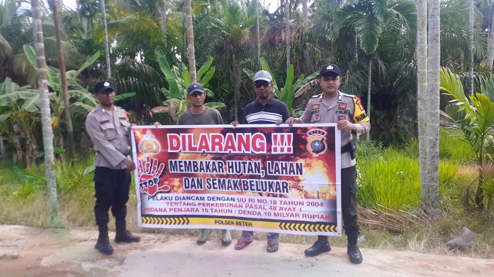 Jelang Pemilu 2024, Polsek Reteh Sosialisasi dan Patroli Karhutla