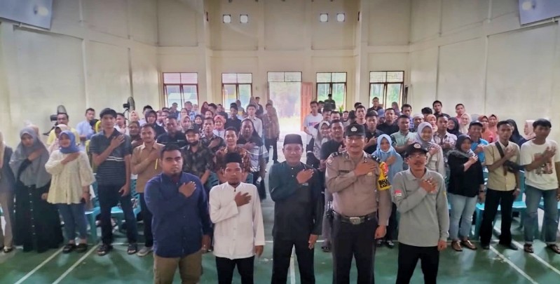 Hadiri Bimtek KPPS Kecamatan Enok, Aipda Marudut Kampanyekan Pemilu Damai 2024