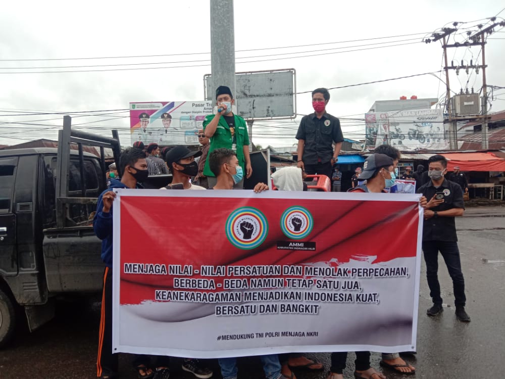 Sejumlah Ormas dan Paguyuban di Inhil Gelar Aksi Persatuan NKRI, Tolak Provokasi