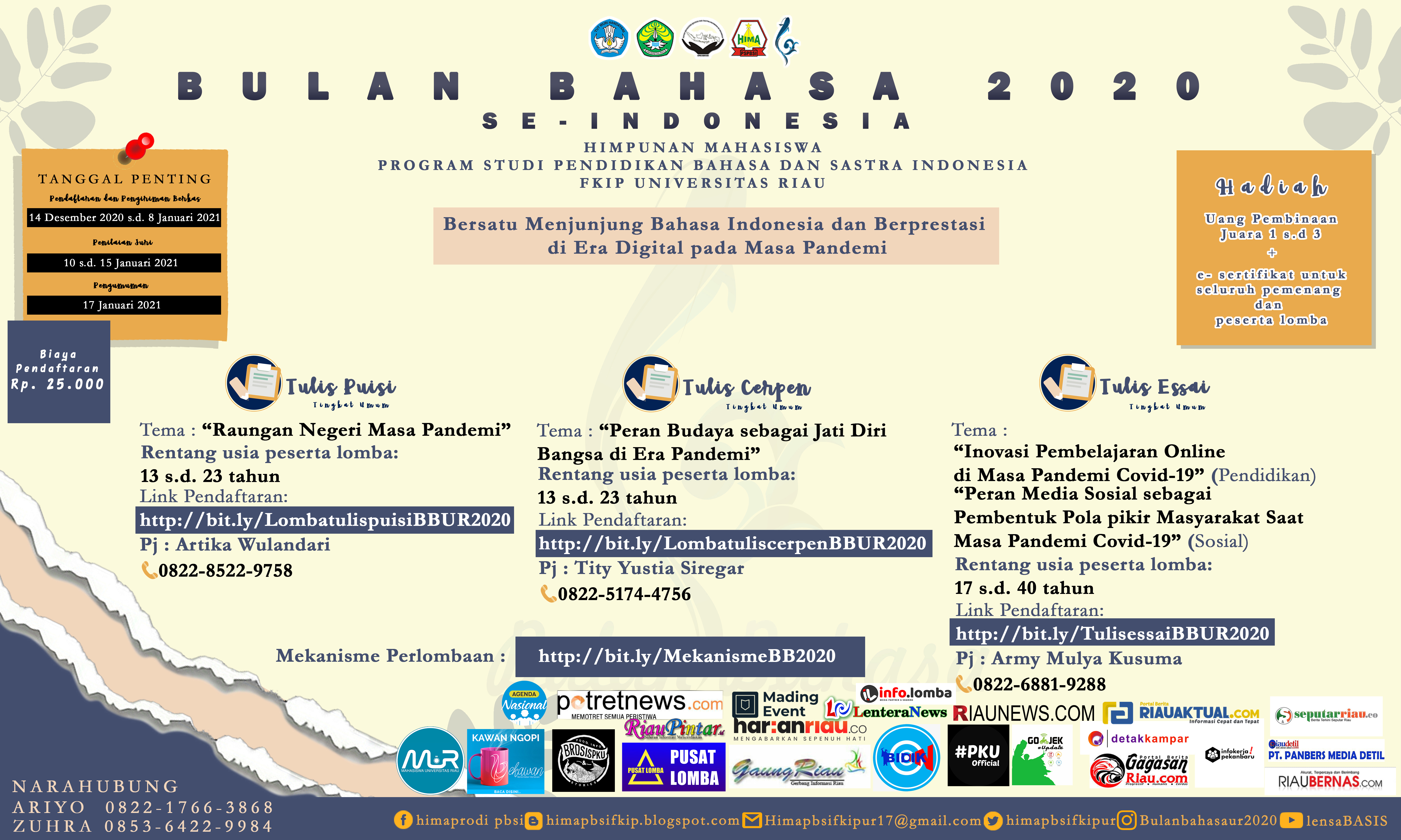 Fakultas Keguguran dan Ilmu Pendidikan UNRI Gelar Berbagai Perlombaan, Cek Disini..