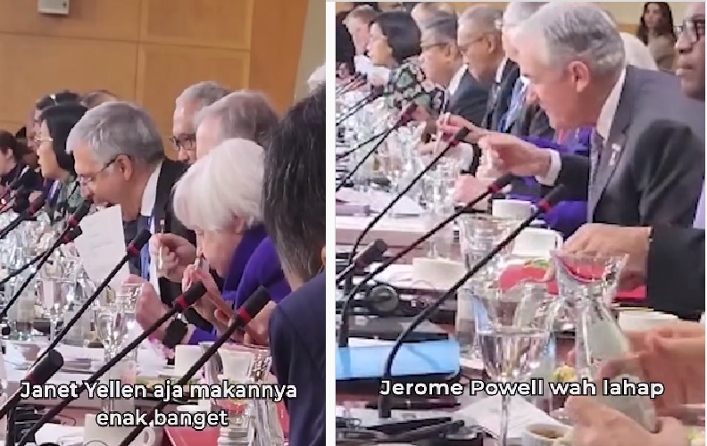 Menteri Keuangan AS Lahap Makan Nasi Uduk Tempe Bacem di G20