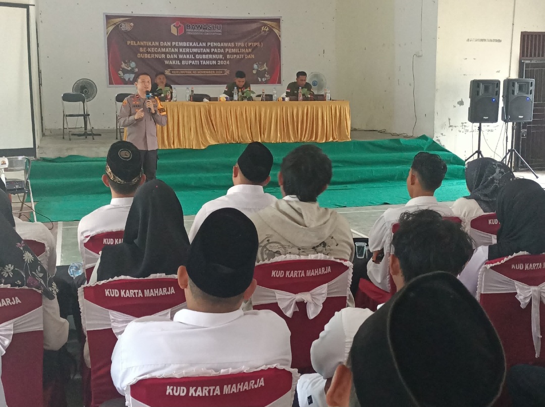 Ipda Jerri Kawal Pelantikan dan Pembekalan Pengawas TPS hingga Lancar