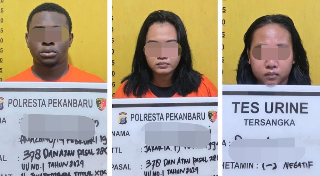 Modus Love Scamming di Pekanbaru, WNA Nigeria Tipu IRT Rp 365 Juta hingga Ditangkap Polisi