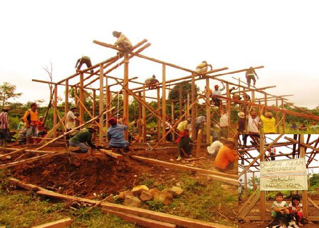 Tanpa Bantu Pemerintah, Warga Inhu Bisa Bangun Sekolah