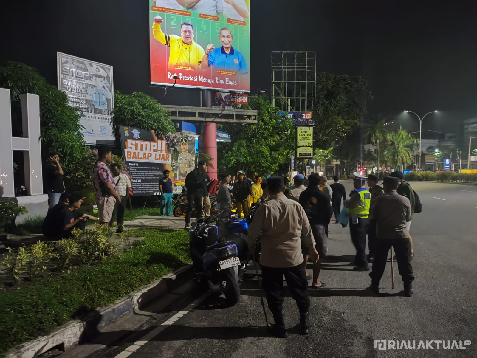 Polsek Bukit Raya Amankan 10 Motor Terindikasi Balap
