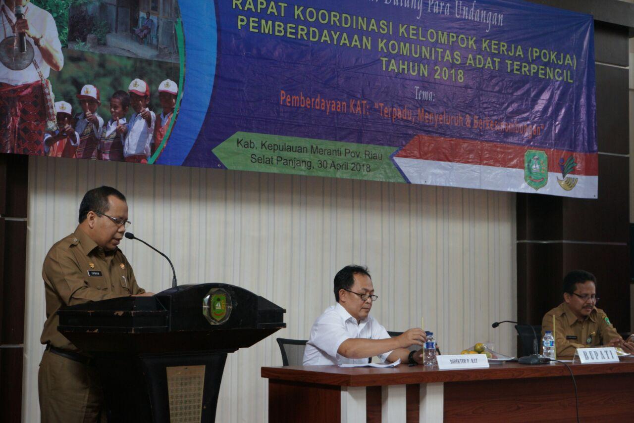 Bupati Meranti Perintahkan SKPD Berdayakan Komunitas Adat Terpencil