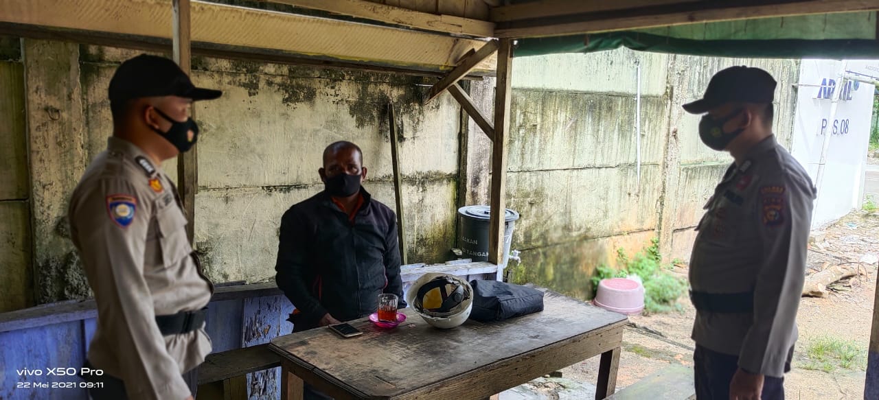 Polsubsektor Pelalawan Laksanakan Yustisi Maksimalkan Penegakan Prokes