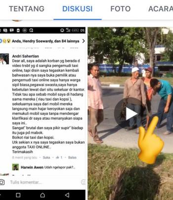 Curhat di Medsos, Warga ini ngaku jadi korban salah pukul taxi konvensional di Pekanbaru