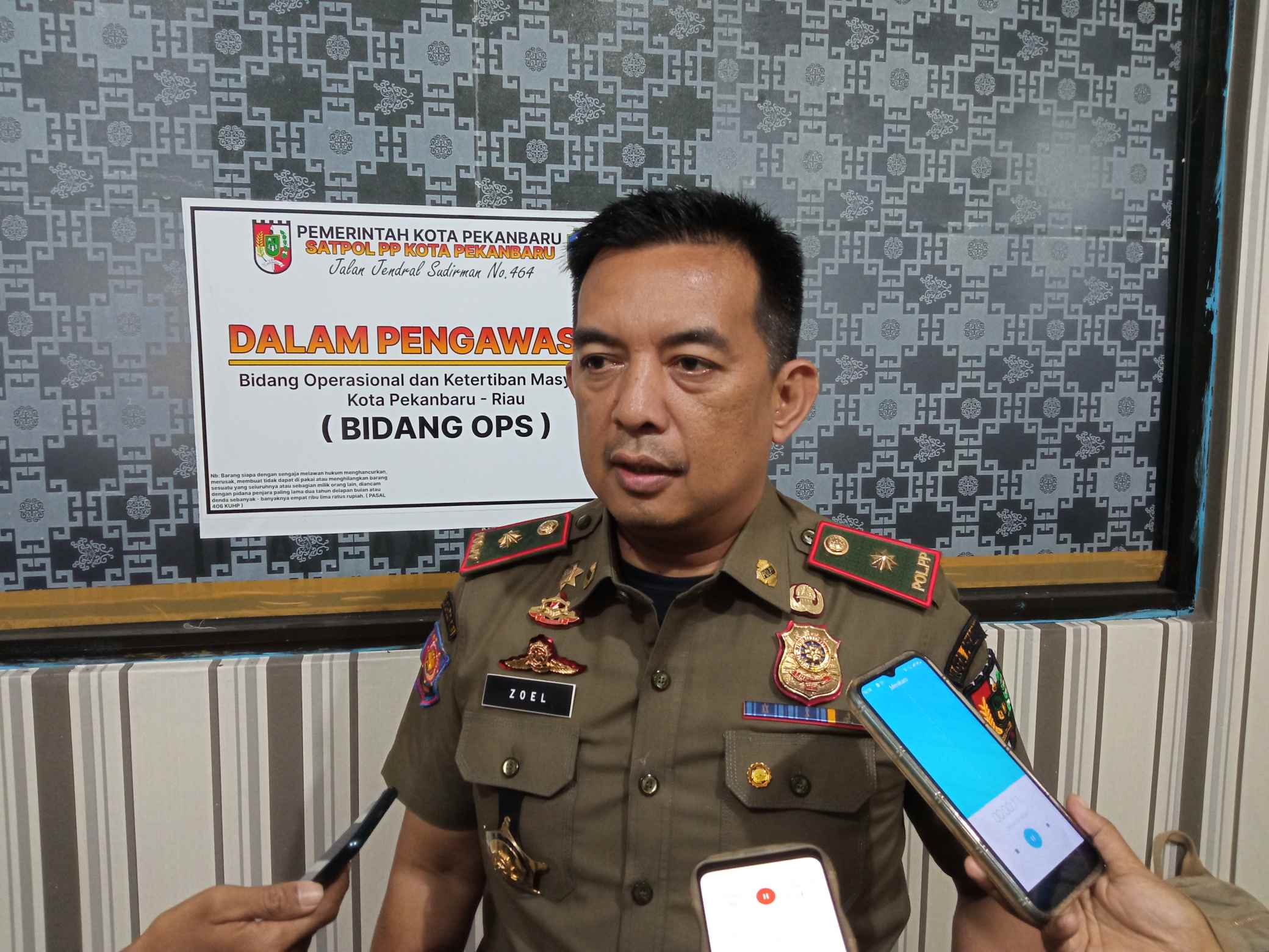 Penertiban Tiang FO di Pekanbaru, Satpol PP: Sedang Kita Koordinasikan