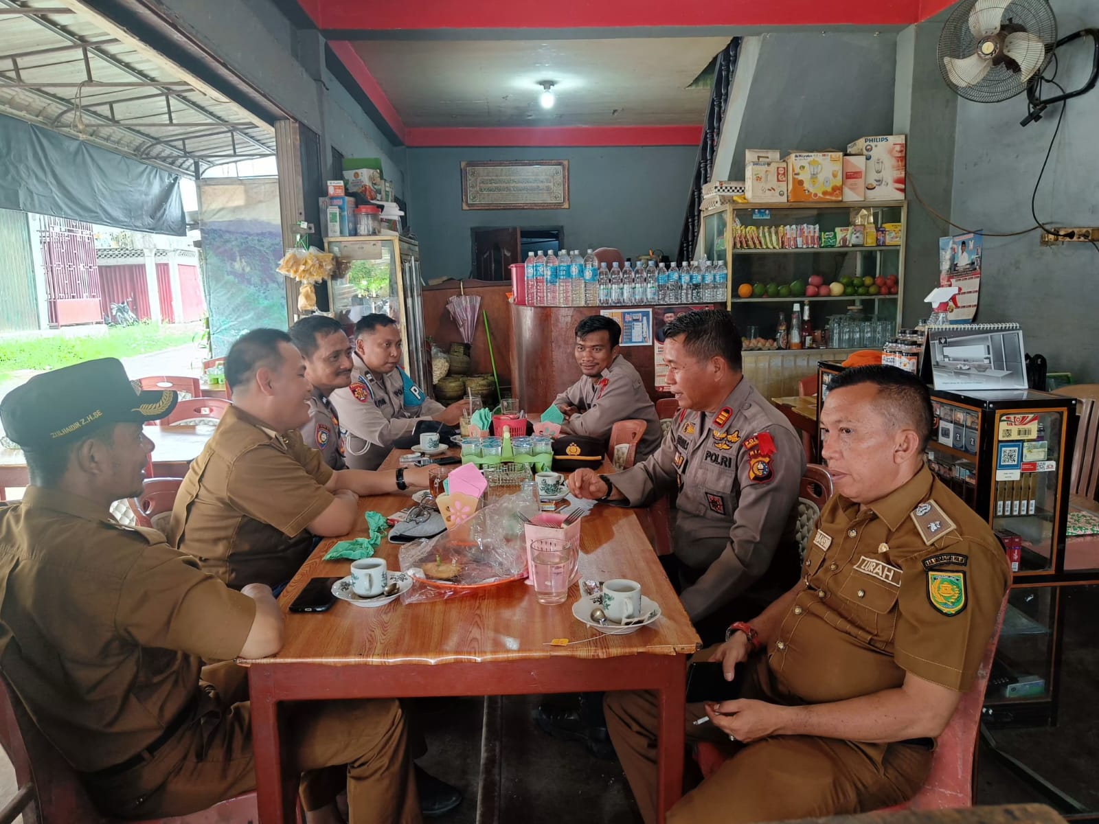 Bersama Forkopimcam, Kapolsek Reteh Sosialisasikan Pemilu Damai 2024