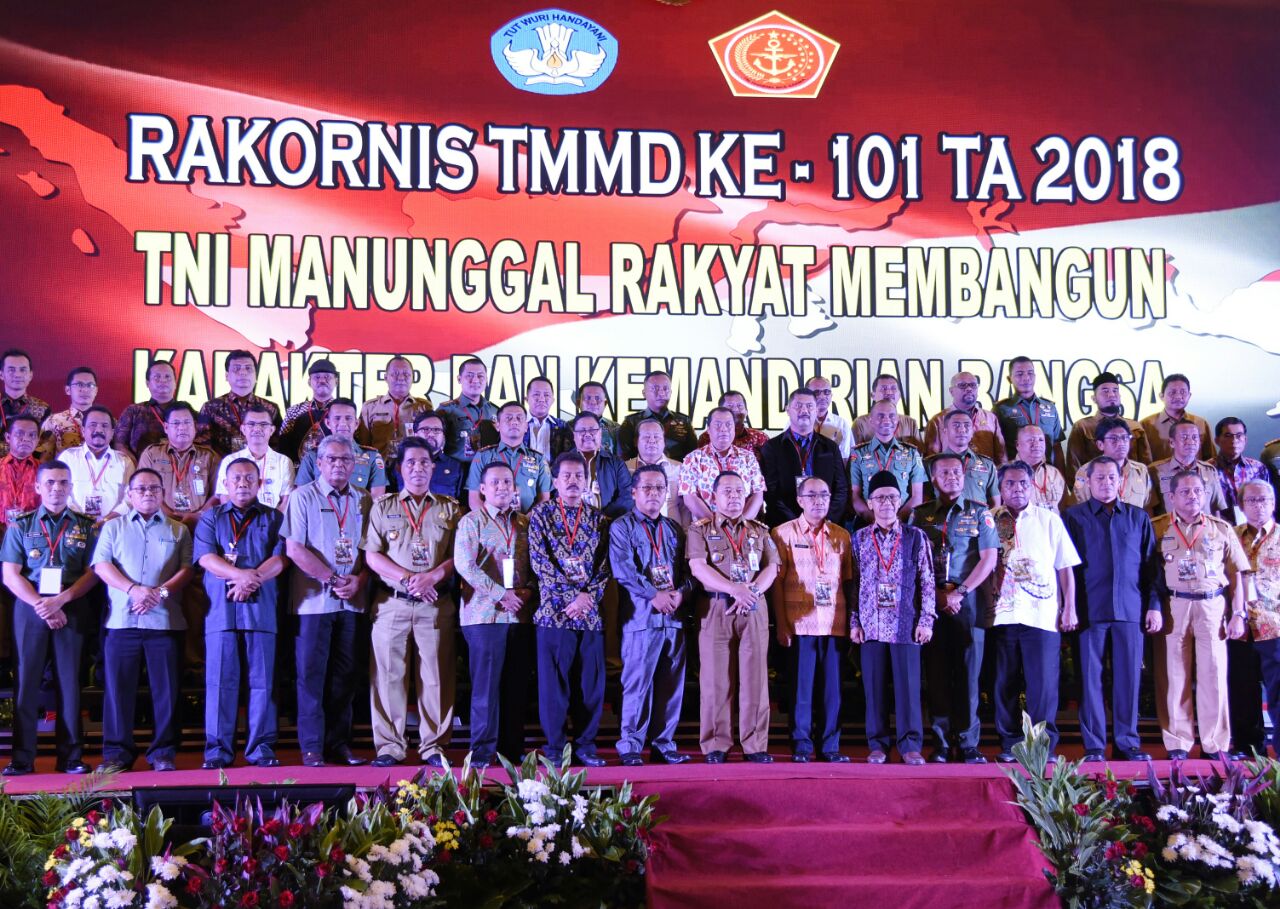 Asisten 1 Setda Inhil Ikuti RAKONIS TMMD KE-101 Tahun 2018.