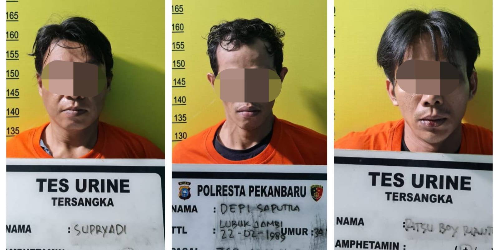 Satreskrim Polresta Pekanbaru Tangkap Tiga Pelaku Pencurian Spesialis Minimarket