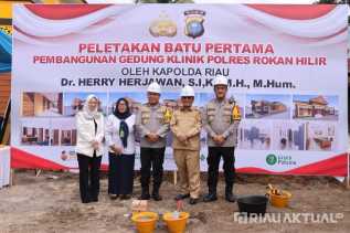 Peletakan Batu Pertama Klinik Polres Rohil, Kapolda Riau: Layanan Kesehatan Polri Diperkuat