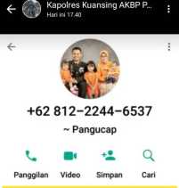 Waspada Penipuan Lewat WA Catut Nama Kapolres Kuansing