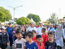 Kapolres Dumai dan Wali Kota Kompak di Acara Fun Bike dan Jalan Santai