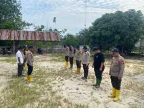 Cegah Karhutla, Kapolsek Bangko Pusako Pimpin Patroli Bersama MPA