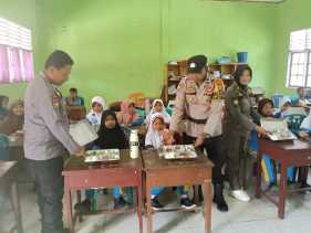 Program MBG di SDN 006 Melayu Besar Dikawal Polsek TPTM