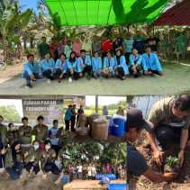 Matching Fund Oleh Dosen dan Mahasiswa KKN Integrasi Abdimas Unri di Desa Langsat Permai Siak