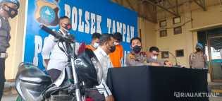 Polsek Tampan Tangkap Dua Pelaku Curanmor