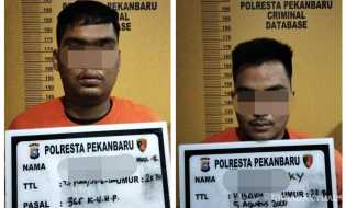 Polresta Pekanbaru Tangkap Dua Tersangka Jambret dalam 42 Kejadian di Tempat Kejadian Perkara