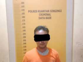 Tim Mata Elang Polres Kuansing Tangkap Residivis Pengedar Ganja di Sungai Jering