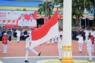 Upacara Peringatan Detik-Detik Proklamasi di Bengkalis: Kasmarni dan Bagus Santoso Tampil Elegan