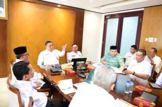 Bangun Jembatan Pulau Bengkalis - Bukit Batu, Pemkab Bengkalis Dan Sekda Riau Gelar Rapat