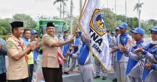 Bupati Alfedri Lepas 58 Kontingen KTNA Siak ke Sumatera Barat Mengikuti PENAS