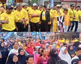 Ribuan Warga Pekanbaru Jalan Santai Bersama H Amran Bacaleg DPRD Riau dari Golkar