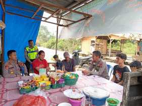 Polsek Bonai Ajak Warga Sontang Sukseskan Pemilu Damai