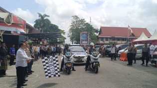 Polres Bengkalis Gelar Konvoi Keselamatan Berlalu Lintas untuk Pilkada Damai 2024