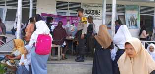 Polsek Teluk Meranti Lakukan Penjagaan di Gerai Vaksinasi Wilkum