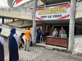 Polres Kampar Pantau Simulasi Sortir Pelipatan dan Penghitungan Surat Suara