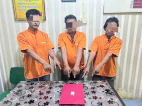 Tiga Warga Kampar Ditangkap Polsek Tambang, Miliki Sabu 2,26 Gram