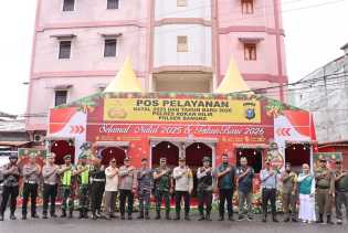 Kapolres Cek Pos Pelayanan Nataru di Rohil