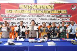 Polda Riau Ungkap Jaringan Narkoba Internasional, 33 Tersangka Ditangkap