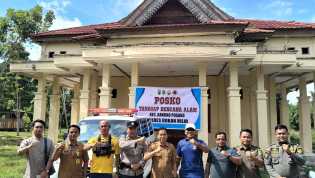 Posko Penanggulangan Banjir Dibentuk di Bangko Pusako, Kapolsek: Siaga Hadapi Musim Hujan