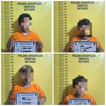 Curi Pagar Rumah Kosong, 4 Spesialis Curat Dibekuk Polsek Senapelan
