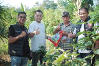 Bakal Calon Bupati Kampar, Pebriyan Winaldi Sosialisasikan Budidaya Kacang Koro ke Petani