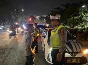 Ditlantas Polda Riau Tingkatkan Patroli Blue Light Usai Pemilu 2024