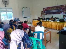 Hadiri Muarenbangdes, Polsek Pulau Burung Sosialisasikan Pemilu 2024 Melalui Cooling System