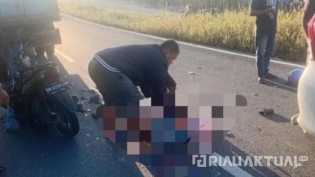 Tabrak Ekor Truk, Dua Orang Tewas di Jalan Lingkar Bangkinang