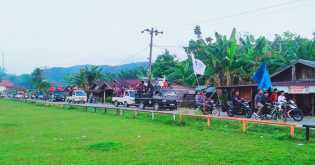 Ribuan Warga Siabu Kampar Ikuti Pawai Akbar Sambut Ramadhan